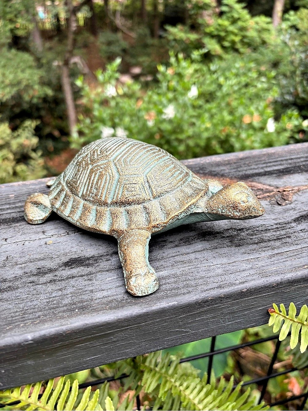 Turtle Garden Decor in Green & Brown
Cast Iron